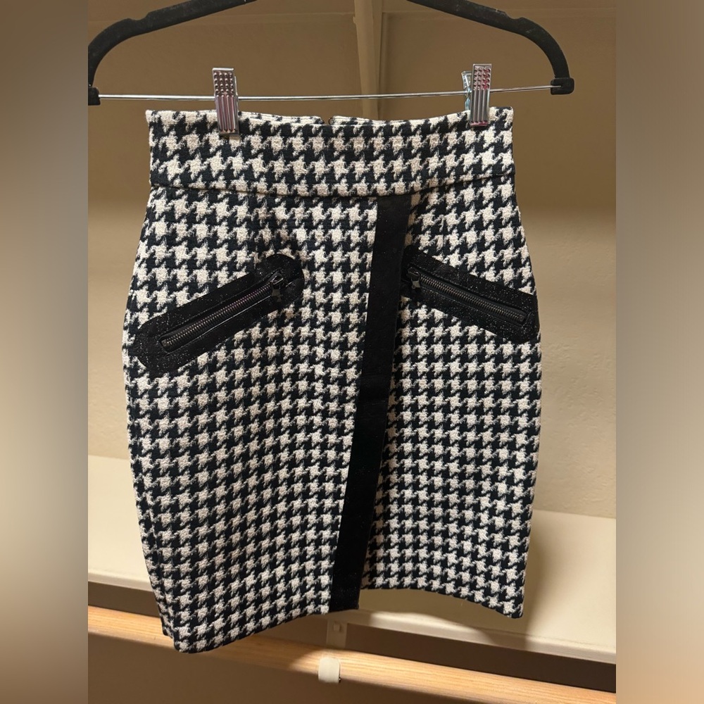 Philipp Plein Skirt Houndstooth - Black/White XS